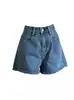 Jeans de Pierna Ancha con Bolsillo para Chica Popular Verano 2024 Nueva Moda Cintura Alta Adelgazantes Nicho Versátiles de Moda Pantalones Cortos