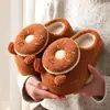 Zapatillas de Algodón Dulce con Diseño de Donut para Mujer 2026 Nuevo Otoño/Invierno para Interiores Hogar Antideslizantes Con Felpa Caliente Zapatos de Algodón para Pareja Mujer