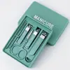 Set de Tijeras para Uñas Transfronterizo de 6 Piezas Cortauñas Cortauñas Anti-Salpicaduras Especial para Pedicura Tijeras para Uñas Oblicuas