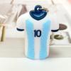 5379# Estrella de Fútbol uniforme de selección muñeco de goma blanda llavero Massey C Roma barpe uniforme colgante