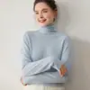 Suéter de Cachemir con Cuello de Pico Estilo Elegante para Mujer, Jersey de Manga Larga Adelgazante, Suéter de Cachemir Tejido Base para Venta al por Mayor