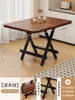 Mesa Plegable, Mesa Pequeña Portátil para Apartamentos de Alquiler, Mesa de Comedor para el Hogar, Mesa Cuadrada, Mesa Pequeña para Montar Puestos