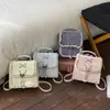 Bolso Cuadrado Pequeño Estilo Girly para Mujer, Nuevo Bolso Cruzado de Hombro para Viajar con Borde de Encaje, Mochila Linda Estilo Coreano
