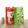 Bolsas de Regalo de Navidad Listas para Usar Sin Asas, Bolsas de Papel Kraft Blancas Lindas de Dibujos Animados, Bolsas de Regalo Simples para Regalar en Fiestas, Personalizadas