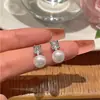 Novos Brincos de Pérola da Moda 2023 para Mulheres Agulha de Prata 925 Design de Nicho Sentido Avançado Diamante Brincos ins Atacado