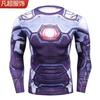 Otoño 2024 Nuevo Estampado Digital 3D de Spider-Man Manga Larga Deporte Explosiones Fitness Camiseta Base Camiseta Casual
