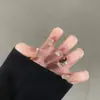 Uñas Postizas Usables, Uñas Usables Hechas a Mano, Uñas Ojo de Gato al por Mayor, Piezas de Uñas Usables, Piezas de Uñas para Manicura Usables Estilo Corto