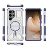 Adecuado para Samsung S25Ultra J-16 Funda Protectora Magnética Transparente Anticaídas Samsung S25 Funda para Teléfono Móvil Magnética de Gama Alta