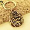 Chaveiro de Cabaça de Buda Natal de Latão Doze Signos do Zodíaco, Oito Santos Padroeiros, Pingente de Bolsa da Sorte para Homens e Mulheres