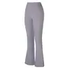Novas Calças Boca de Sino Antibacterianas de Yoga para Mulheres, Calças Esportivas Boca de Sino Fitness de Cor Sólida, Calças Boca de Sino Slim Fit de Cintura Alta em Lycra Levanta Bumbum