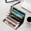 Portatarjetas antirrobo transfronterizo, caja metálica antimagnético, tarjetero simple y compacto de acero inoxidable para hombres y mujeres, tarjetero