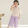 Pantalones rectos de encaje casual coreanos de moda para niñas, pantalones largos de estudiante, pantalones de pierna ancha para niñas pequeñas para usar al aire libre
