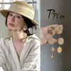 Pendientes Colgantes con Borla de Flor de Aguja Plateada para Mujer, Pendientes Estilo Vacaciones en la Playa, Lujo Accesible, Pendientes de Gama Alta, Diseño de Nicho