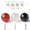 Cuentas sueltas de ágata roja, negra y verde naturales, pulsera redonda de jade para DIY, accesorios semiacabados, cuentas de ágata