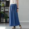 Pantalones Falda Versátiles, Frescos, Delgados y Fluidos Hechos a Mano para Mujer, Verano 2026, Pantalones de Pierna Ancha de Seda de Cobre y Amoníaco