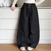 Pantalones para Niñas 2026 Otoño Nuevo Estilo: Pantalones de Trabajo Anchos para Niños de Talla Mediana a Grande, Pantalones Casuales Largos con Remaches y Diseño de Guadaña para Estudiantes de Secundaria