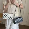 Bolsa de Ombro de Bolinhas para Mulheres 2026 Outono Nova Moda Simples Pequena Quadrada Estilo Coreano Versátil Bolsa Transversal Bolsa de Ombro