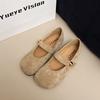 2025 Novo Birkennedy de Sola Macia Sapatos de Camada Única Femininos Primavera e Verão com Saia Sapatos Mary Jane de Sola Reta Sapatos de Noite Mocassins Versátil