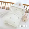 Manta para Bebé Tipo a para Recién Nacidos con Gorro, Manta Envolvente con Estampado de Dibujos Animados para Salidas, Estilo Delgado de Primavera y Otoño