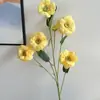 Caléndula Artificial Flor de Margarita de Rama Larga Ventana de Monet Decoración de Boda Hogar Flor de Seda Estilo Europeo Cojín de Aguja Crisantemo Flor Artificial