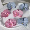 Pétalas de cabeça de flor phalaenopsis de filme artificial acessórios de flor artificial adorno de cabeça grampo de cabelo diy feito à mão decoração de casamento