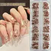 Acessórios de nail art com laço cor de café para outono e inverno, laços de resina Maillard em fita, decorações de unhas usáveis na cor caramelo