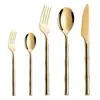 Cubiertos Liangsheng de Acero Inoxidable 304 Estilo Bambú Cubiertos Estilo Occidental Cuchillo Tenedor Cuchara Cuchara de Postre Cuchillo para Bistec Cuchara Tenedor para el Hogar