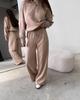 Traje de primavera 2024 para mujer europea y americana transfronteriza de Amazon, nuevo traje de moda de color sólido con cremallera, cárdigan, pantalones rectos