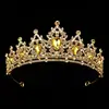 Tiara de strass de liga europeia e americana, coroa nupcial, adorno de cabeça para cerimônia de 18º aniversário, coroa de princesa, adorno de cabelo para vestido de aniversário