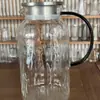 Tetera de Agua Fría de Gran Capacidad Tetera de Vidrio para Sala de Estar Tetera para Té Resistencia a Altas Temperaturas Patrón de Grano de Madera Juego de Tazas para Tetera de Agua Fría Uso Diario en el Hogar