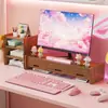 Soporte para Monitor de Computadora, Soporte para Dormitorio Estudiantil, Habitación de E-sports, Estación de Trabajo de Oficina, Multifuncional con Cajón de Almacenamiento y Estante Organizador