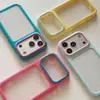 Funda de Teléfono Transparente de Color Contrastante Tres en Uno con Ventana Grande para iPhone 17, Compatible con Apple 16, 14/15 Pro Max, Anticaídas