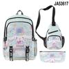 Producto Nuevo Sanrio Perro Orejón Perro Canela Cinnamoroll Mochila Escolar Mochila Estuche para Lápices Bolso de Hombro Set de Tres Piezas