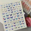 Pegatinas de Arte para Uñas Mariposa Azul Hielo Soñador 5D en Relieve Mariposa Azul Tridimensional Pegatinas para Uñas DIY Decoración Estilo Ca