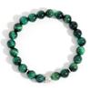 Youjia Jewelry Pulsera de Piedra Natural Ojo de Tigre Pulsera Tejida a Mano con Cuentas Pulsera Elástica Simple Venta Caliente Transfronteriza