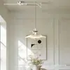 Lustre moderno minimalista Bauhaus para sala de estar e jantar com senso de design de alta qualidade, adequado para escritório, quarto, corredor criativo e hall de entrada, com recursos de proteção ocular