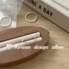Design de nicho coreano joia de mão minimalista anel de contas de camada dupla em prata de lei S925, estilo versátil de alta qualidade personalizável empilhável