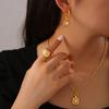 Personalidad Estilo Británico Nicho Ola Textura de Puntos Sentido del Diseño Joyería de Perlas de Agua Dulce Elegante Acero Titanio Traje de Moda