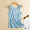 Camisola de modal para mujer, primavera y verano, fina, corte ajustado, versátil, camiseta básica, canalé, máscara, top individual adelgazante