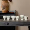 Colección de Elegantes Juegos de Té para el Hogar con Ceniza de Hierba de Tinta Barro Nuevo, Juegos de Té Kung Fu, Tazones con Tapa de Tres Talentos de Cerámica, Cafeteras y Tazas de Té