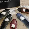 ¡Stock Disponible, Enviado al Instante! Zapatos Estilo Mamá Uva, Zapatos Planos Clásicos de Patchwork con Punta Redonda y Lazo Estilo Chanel para el Trabajo