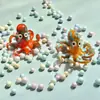 Pulpo Artificial Esmaltado Hecho a Mano Puro Pulpo de Cristal Adornos para Acuario Decoración Oceánica Estilo Ins Adornos de Dibujos Animados