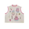 Ropa Infantil Princesa Yuanyuan Chaleco Suave de Punto para Niñas 2026 Nuevo Chaleco de Otoño con Dibujos Animados para Niñas y Niños Mayores