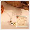 Collar Pulsera de Acero de Titanio Corazón Estrella Transfronterizo, Pulsera de Acero Inoxidable de Lujo Ligero Moda Corazón Estrella Tricolor para Mujer