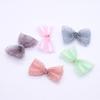 Horquilla para niña con lazo, accesorios DIY, material de joyería de malla semiterminada hecha a mano, accesorios para ropa, zapatos y calcetines, bolso