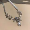 Collar de Amor Incrustado de Diamantes para Mujer, Lujo Ligero, Moderno, Cadena para Clavícula de Alta Gama, Diseño de Nicho, Temperamento Exquisito, Collar Versátil al por Mayor