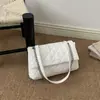 Bolsa de corrente com bordado de diamante estilo coreano para mulheres, nova tendência 2026, simples, fashion, nicho, de ombro, transversal, para o dia a dia