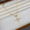 Mismo Estilo que el Collar con Borlas Doradas en Forma de Cintura Color Arena de la Tienda Gold de Puzuo para Mujer, Diseño de Nicho con Sensación de Alta Gama, Cadena para Clavícula, Regalo para Novia