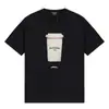 Camiseta de Verano Cruzada Bale25Ss Nuevo Estilo 260g Algodón Peinado Puro Hilo Doble Logo Impreso Lujo Accesible para Hombre y Mujer Manga Corta