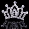 Tocado de corona de cristal blanco para niños, bonito peine de corona de diamantes de moda, joyería de princesa popular Taobao